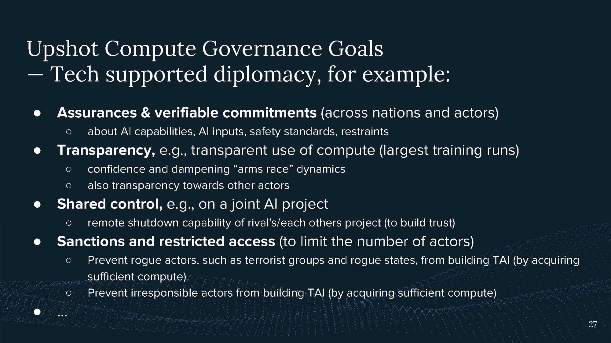 Video and Transcript of Presentation on Introduction to Compute Governance